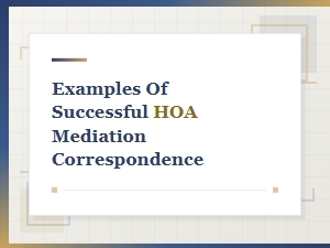 Sample Letters for Effective Hoa Mediation