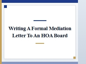 Crafting a Formal Mediation Letter