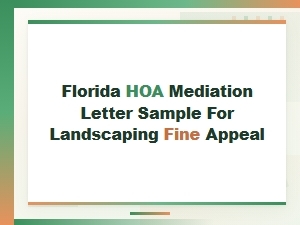Sample Letter to Appeal Hoa Landscaping Fees