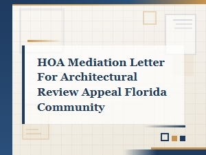 Appeal Florida Hoa Architectural Review Decision