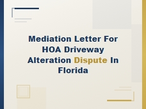 Resolving Florida Hoa Driveway Alteration Disputes