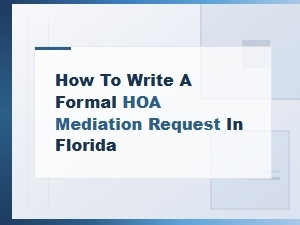 Florida Hoa Mediation Letter Template