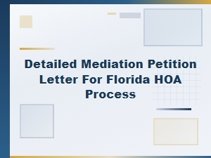 Florida Pet Noise Complaint Mediation Letter