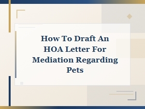 Pet Mediation Letter Template for Hoas